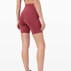 Lululemon wunder train 6” shorts chianti